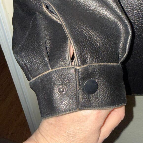 🖤 TOPSHOP Oversized Faux Leather Bomber Jacket- Size Medium Brand New - Picture 3 of 6